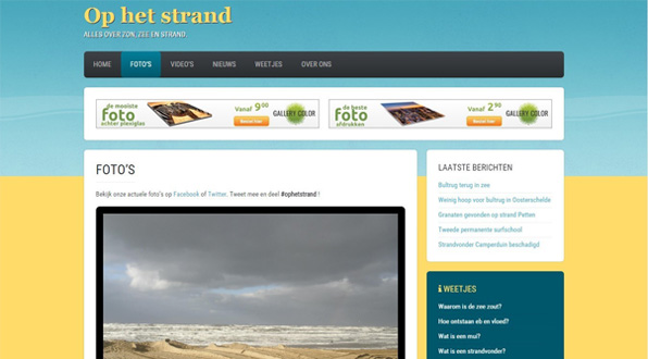 Op het strand