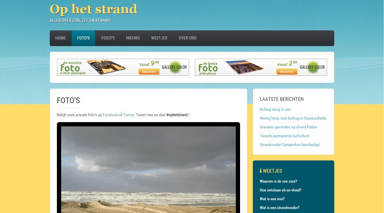 Op het strand